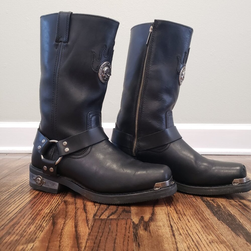 Harley Davidson - Men's Waterproof Leather Riding Boots - Size 9